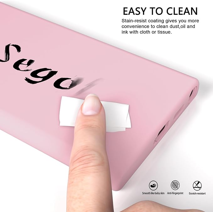 E Segoi Designed for Galaxy S24 Ultra Case, Liquid Silicone Gel Rubber Shockproof Case Soft Microfiber Cloth Lining Cushion Compatible with Galaxy S24 Ultra 5G 6.8 inch (Pink Sand, S24 Ultra - 6.8")