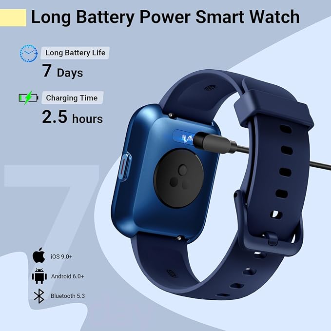 Smartwatch for Women/Men, Compatible with Android & iPhone, 1.8'' Fitness Tracker Watch with Alexa, Call & Notification Alerts, Heart Rate & Sleep Monitor, 120 Sports Modes, Waterproof Smart Watch