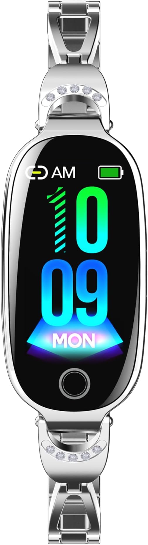 Health and Fitness Tracker Smart Watch for Women - Heart Rate/Blood Pressure/Menstrual Cycle Monitor, Sleep Tracker, iOS Android Compatible, Fitness Watch Remote Photography (Silver)