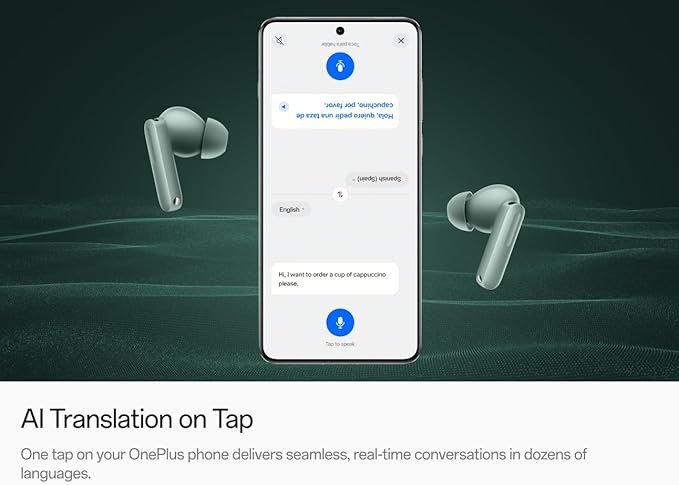 OnePlus Buds 4, Bluetooth Wireless Earbuds, Storm Gray, E513A, in-Ear Headphones with Active Noise Cancellation