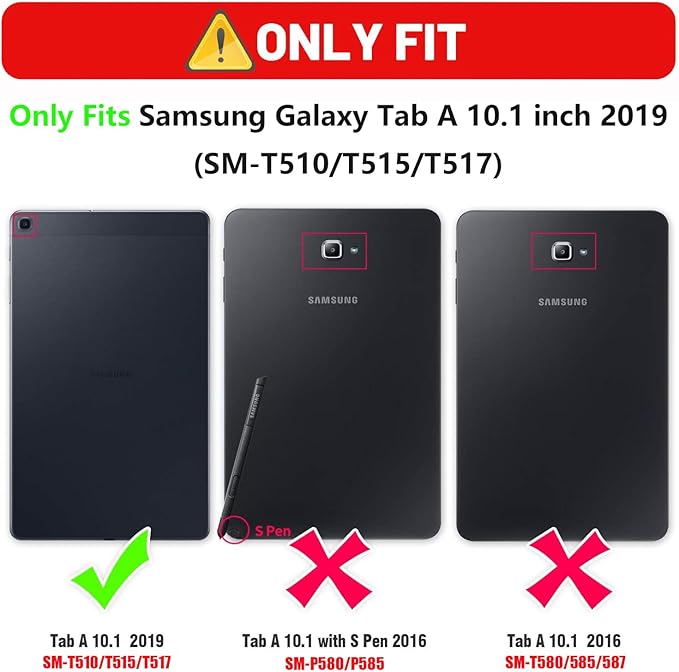 Case for Samsung Galaxy Tab A 10.1 2019 (SM-T510/T515/T517), Slim Lightweight PU Leather Stand Cover with Auto Wake/Sleep for Galaxy Tab A 10.1 Inch - Inspirational Quote Live Laugh Love