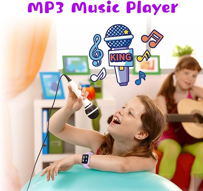 Retysaz Kids Smart Watch,24 Game Smart Watch for Kids, Fashion Smartwatches for Children 3-14 Great Gifts to Girls Boys (Purple)
