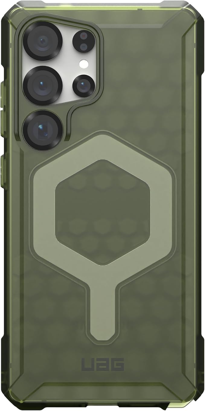 URBAN ARMOR GEAR UAG Designed for Samsung Galaxy S25 Ultra Case 6.9" Essential Armor - Compatible with Magnetic Charging Rugged Military Drop Tested Anti-Slip Protective Cover, Olive Drab