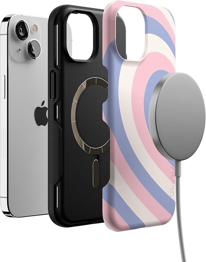 Casely iPhone 14 Case | Half of My Heart (Left) | Friendship | Compatible with MagSafe | Bold Protective Design