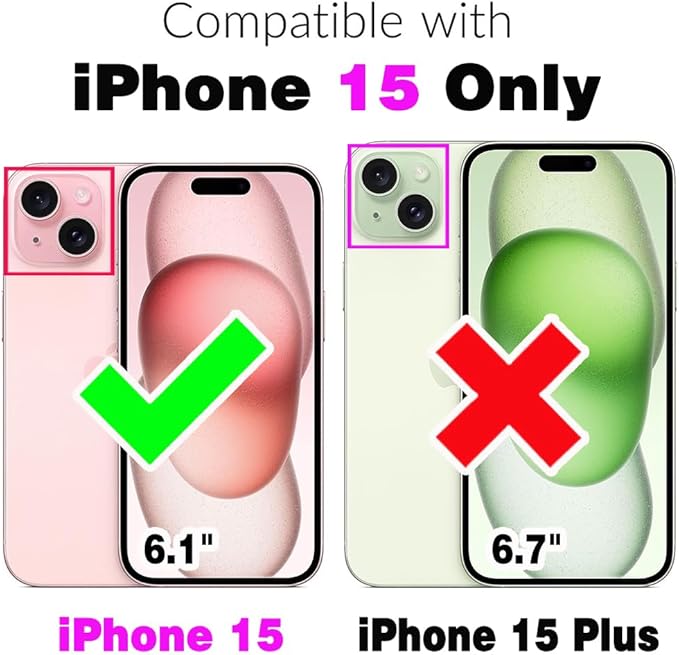 Asuwish Compatible with iPhone 15 6.1 inch Wallet Case Tempered Glass Screen Protector and Leather Flip Cover Card Holder Stand Cell Phone Cases for iPhone15 5G i i-Phone i15 15Case Women Men Blue