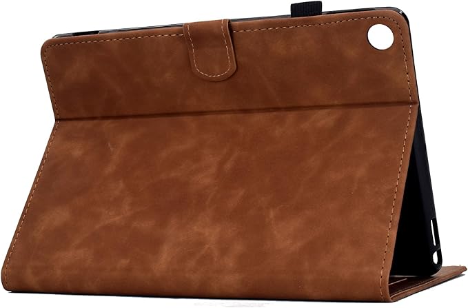 Mandala Flower Case for Galaxy Tab A9+ Plus 11 Inch 2024 2023 (SM-X210/X216/X218), for Galaxy Tab A9+ Plus Case, Cute Elegant Embossed Suede Leather Folio Stand Cover with Auto Wake/Sleep, Brown