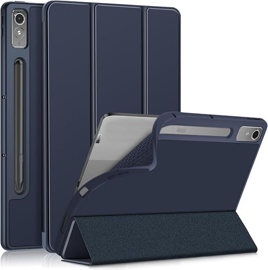 Case for Lenovo Tab P12 12.7 Inch 2023 Tablet, Smart Soft TPU Back Shell Cover with Auto Wake/Sleep Function,Dark Blue