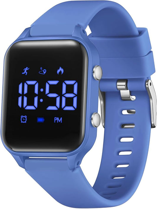 Kids Digital Watches for Boys Girls, Sports Watch with Fitness Tracker, Pedometer, Alarm Clocks, Stopwatch, No App Needed Waterproof Kids Watch, Gift for Teens Student Girls Boys Ages 5-14