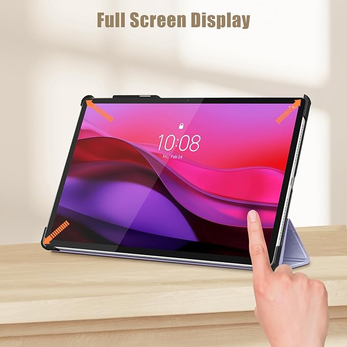Fintie Case for Lenovo Yoga Pad Pro AI 12.7" TB520FU / Yoga Tab Plus 12.7 inch Tablet, Lightweight Slim Shell Stand with Auto Sleep/Wake, Lilac Marble