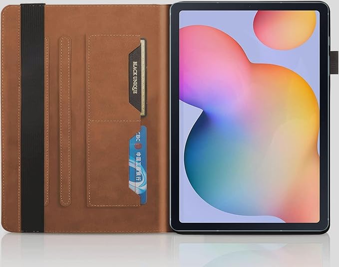 Case for Samsung Galaxy Tab S6 Lite 10.4 inch 2024/2022/2020 (SM-P620/P625/P610/SM-P615/SM-P613/SM-P619) Business PU Leather Multi-Angle Stand Flip Case with Pencil Holder-Turquoise