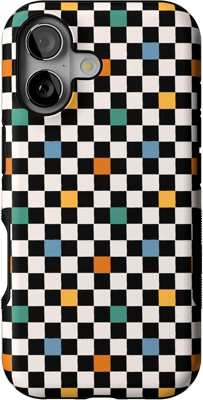 Casely iPhone 17 Case | Old Skool | Retro Checkerboard | Bold Protective Design | Compatible with MagSafe