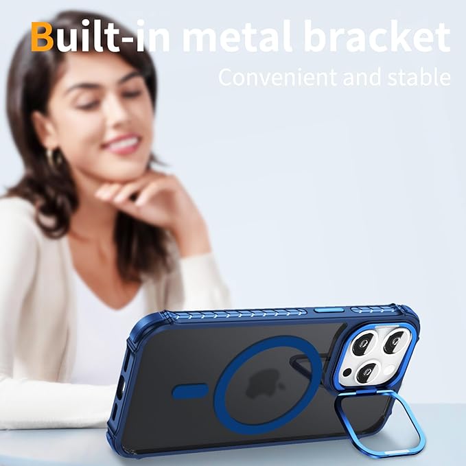 16 Pro Case for iPhone 16 Pro Phone 6.3 inch,[Compatible with MagSafe] Heavy Duty Rugged Drop Protection Magnetic Case for iPhone 16Pro, Blue