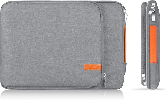 16 15.6 15.4 15 Inch Laptop Sleeve Compatible with MacBook Pro 16/15/ Surface Laptop 15/ Surface Book 2 15, Shockproof Protective Case Carrying Bag, Chromebook Dell HP Lenovo Asus - Gray