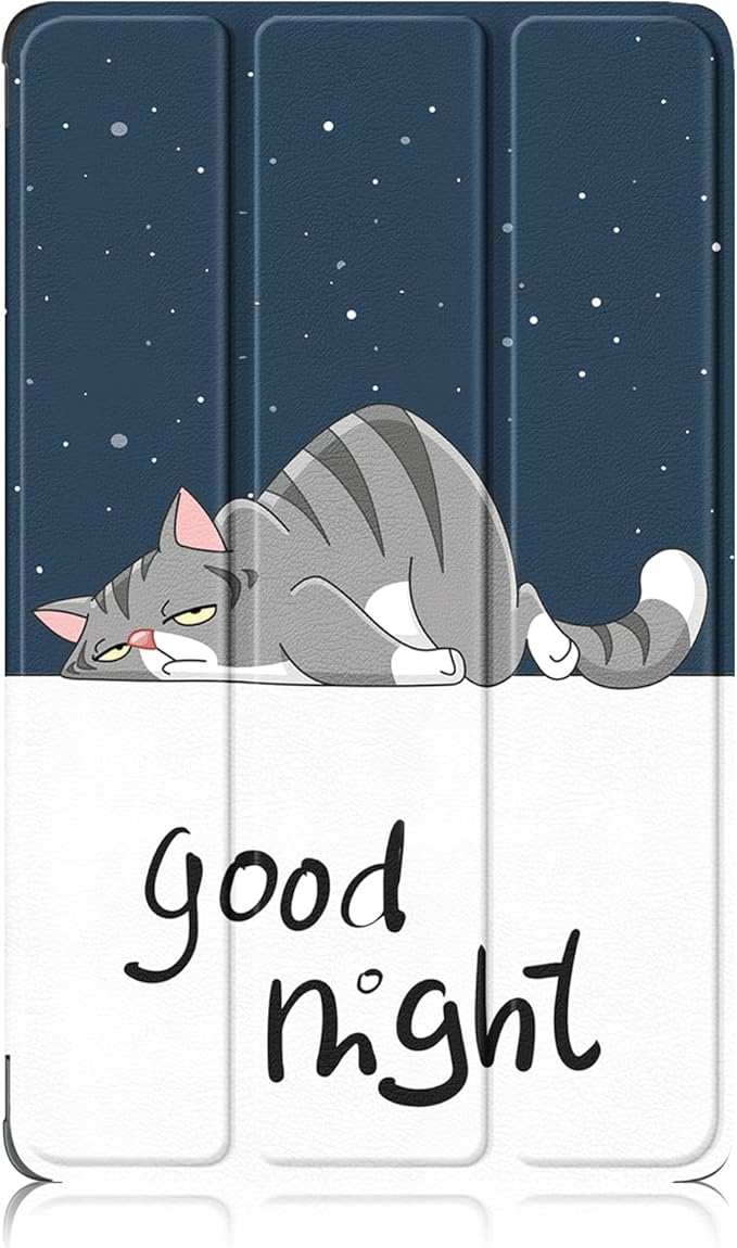 Case for Lenovo Tab M8 4th Gen 2023, Folding Folio Ultra-Thin PU Leather Stand Case Cover for Lenovo Tab M8 4th Gen TB-300FU Lazy Cat