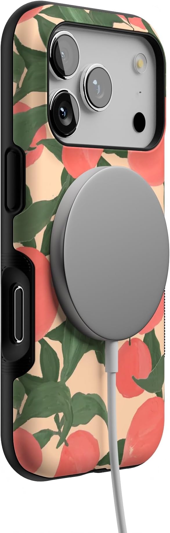 Casely iPhone 17 Pro Case | Feeling Peachy | Blush Vines | Bold Protective Design | Compatible with MagSafe