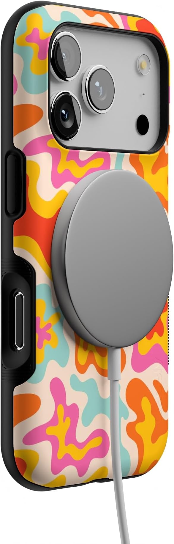 Casely iPhone 17 Pro Case | Tropical Color Splash | Abstract Retro | Bold Protective Design | Compatible with MagSafe