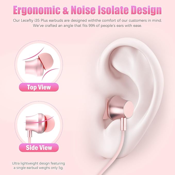 Neckband Bluetooth Headphones, 200H Extra Long Playtime Wireless Stereo Neckband Earbuds with Microphone, Waterproof Balanced Armature Drivers in Ear Headset for Sports/Workout (Pink-Purple)