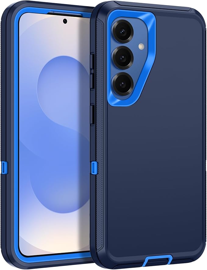 for Samsung Galaxy S25 Plus Case Heavy Duty Protective Shockproof Dropproof 3-Layer Full Body Protection [Without Screen Protector] Tough Rugged Case for Galaxy S25 Plus,Navy Blue