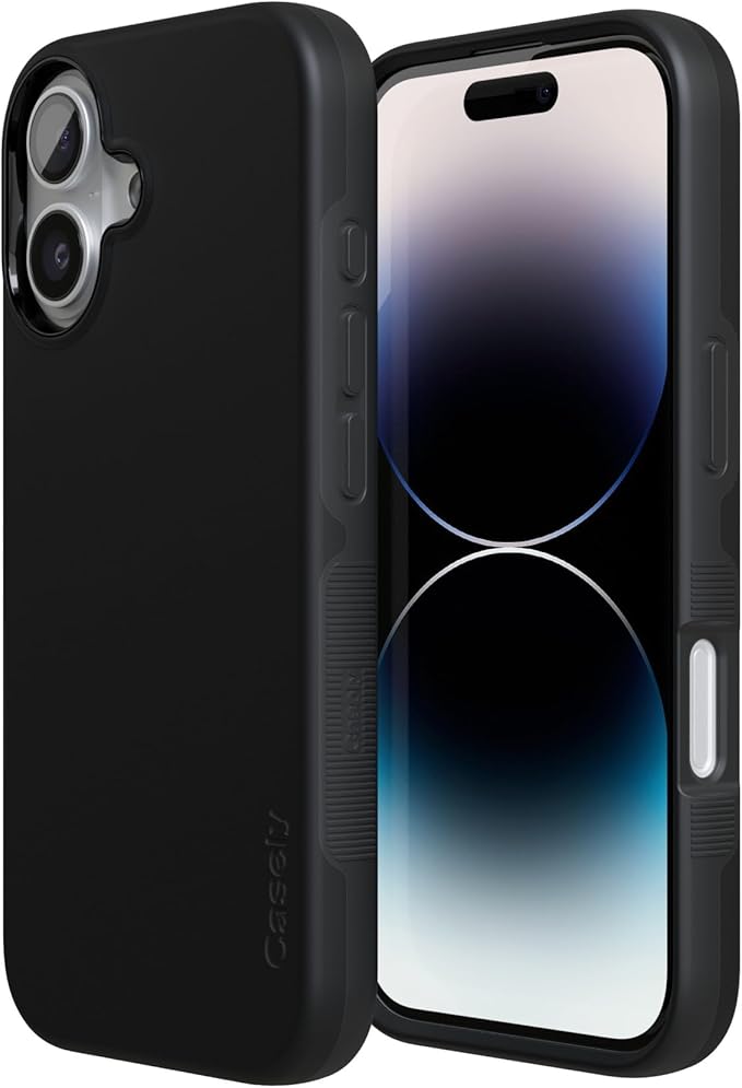 Casely iPhone 17 Case | Black on Black | Compatible with MagSafe | Bold Protective Design