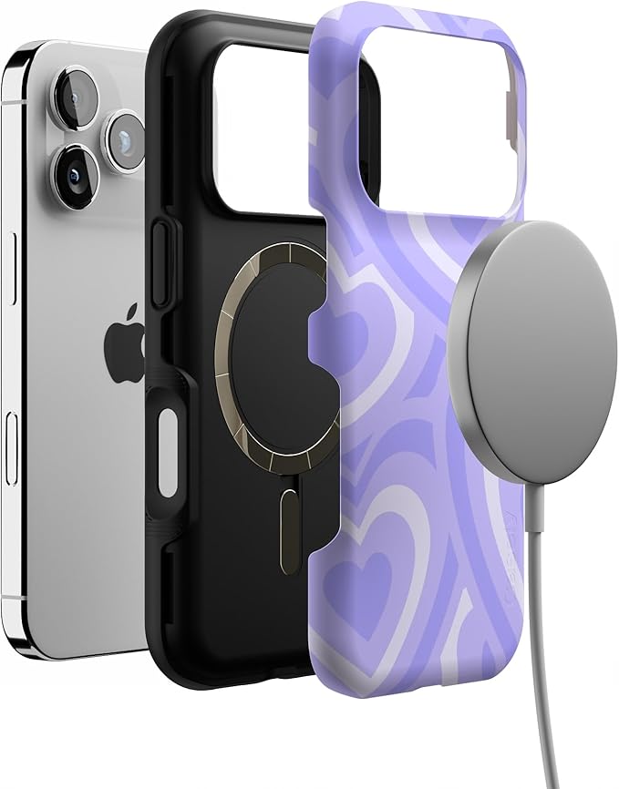 Casely iPhone 17 Pro Case | Love Song | Lavender Heart | Bold Protective Design | Compatible with MagSafe