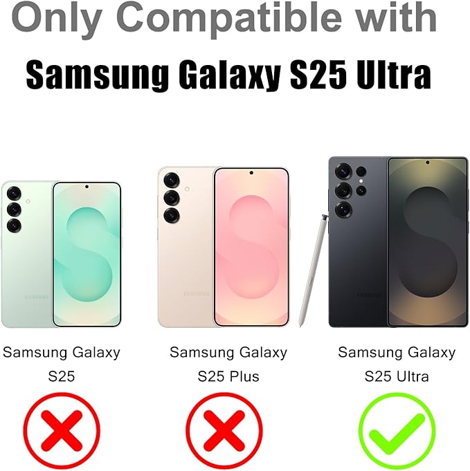 MOWIME Magnetic Case for Samsung Galaxy S25 Ultra [Compatible with Magsafe] [Cute Fashion Fluorescent Design] [1 Screen Protector] Slim Translucent Matte Case for Galaxy S25 Ultra 6.9", Purple