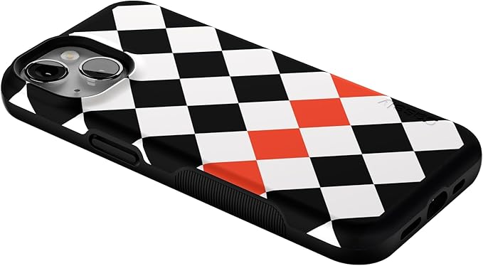 Casely iPhone 14 Case | Checkerboard | High Contrast Design | Compatible with MagSafe | Bold Protective Design