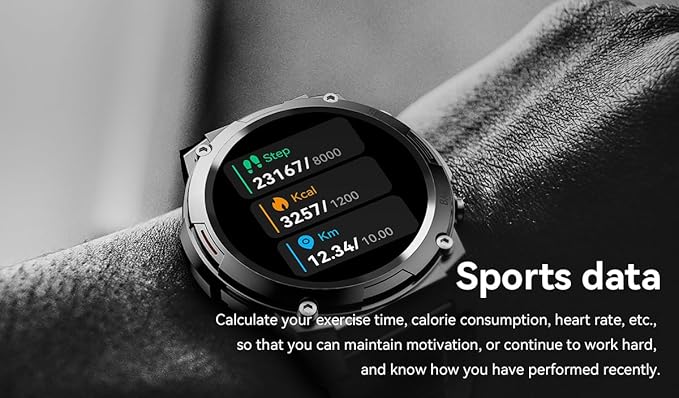 Men's Smartwatch Fitness Watch Outdoor Watch NFC Bluetooth Call Health Monitoring Heart Rate Oximetry 1.43 AMOLED Normal Bright Screen (Silver)