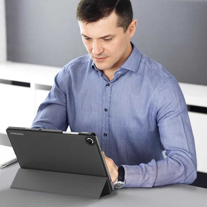 MoKo Case for Galaxy Tab A9+/A9 Plus 11 inch 2023, Slim Stand Protective Smart Cover with Hard PC Translucent Back Shell for Tab A9 Plus Tablet (SM-X210/X216/X218), Auto Wake/Sleep, Space Gray