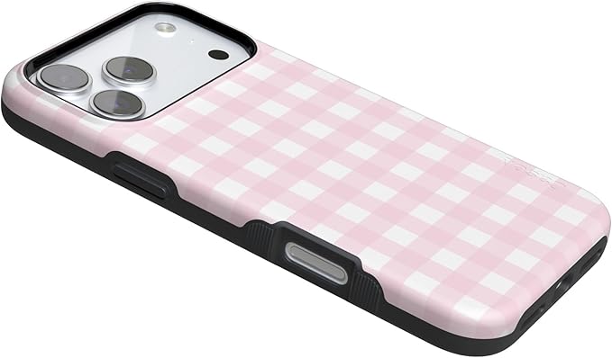 Casely iPhone 17 Pro Case | Pink Plaid | Sunday Best | Compatible with MagSafe | Bold Protective Design