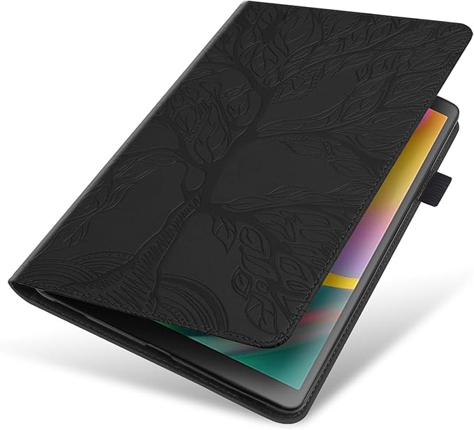 Portfolio Cover for Samsung Galaxy Tab A9 Plus Case 5g 11 Inch, Unique Tree Design with Hidden Card Slots, Built-in Magnetic Auto Sleep, Precise Cutouts Compatible with A9+(Sm-X210/X216/X218) Black