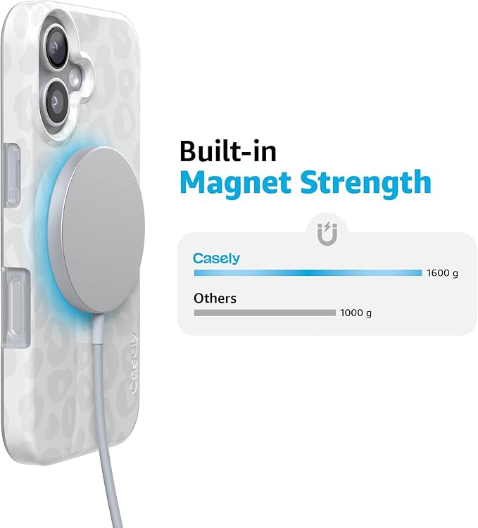 Casely iPhone 17 Case | Into The Wild | White Snow Leopard | Compatible with MagSafe | Classic Ultra Slim Design