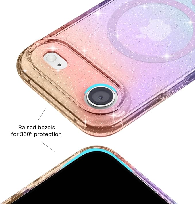 VELVET CAVIAR Case for iPhone 17 Air | Compatible with MagSafe | 10ft Drop Tested | Protective Designer Cases | Ombre Stardust Glitter