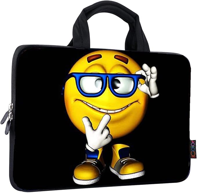 iColor 11 11.6 12 12.1 12.5 inch Laptop Carrying Bag Chromebook Case Notebook Ultrabook Bag Tablet Cover Neoprene Sleeve for Apple MacBook Air Samsung Google Acer HP DELL Lenovo Asus Yellow Boy