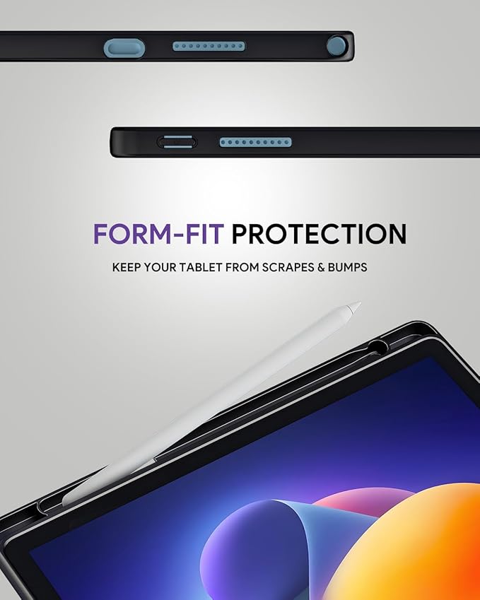 Keyboard Case for Lenovo Tab 10.1" 2025 (TB311FU / TB311XU), Wireless Keyboard with Twill Cover Case & Pen Slot & Adjustable Stand & Backlit Keys, Lenovo Tab 10.1 inch Keyboard