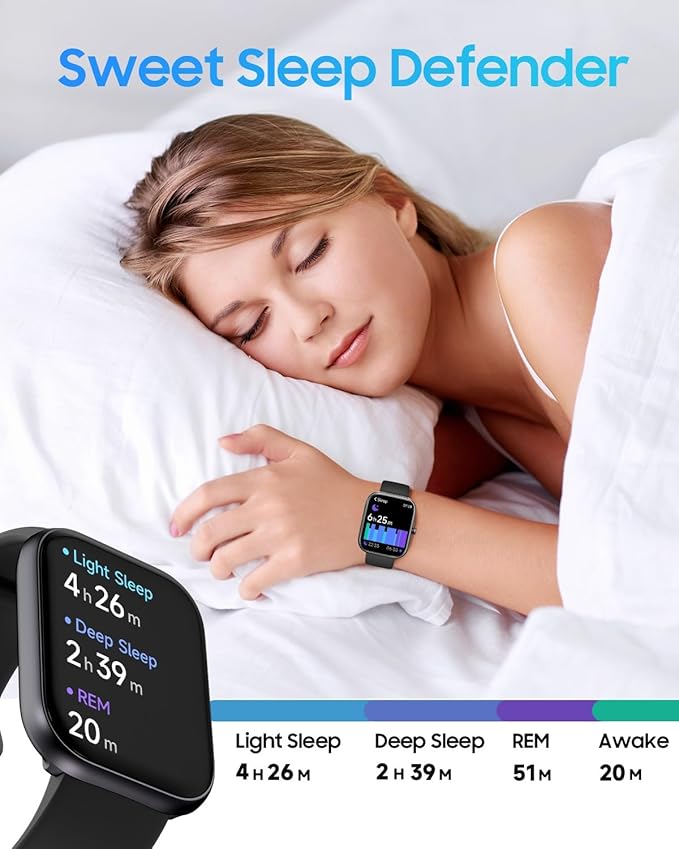 Smart Watch for Men Women, Alexa Built-in, Answer/Make Calls, 1.91" HD Screen Fitness Watch, IP68 Waterproof, 100 Sports, Heart Rate Monitor, Sleep Tracker, Smartwatch Compatible Android iOS