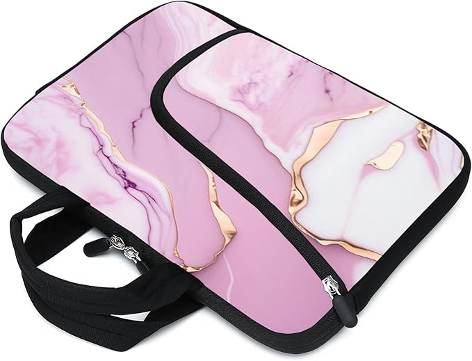 Laptop Sleeve - 11.6-12.2 inches Chromebook, Ultrabook & Tablet Case with Neoprene Handle, Two Pockets (Pink)