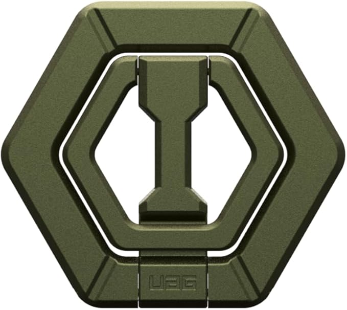 URBAN ARMOR GEAR UAG Magnetic Phone Ring Stand Compatible with MagSafe Magnet, Removable Metal Finger Ring Grip & 360 Rotation Adjustable Kickstand for iPhone 17, Galaxy S25, Olive Drab