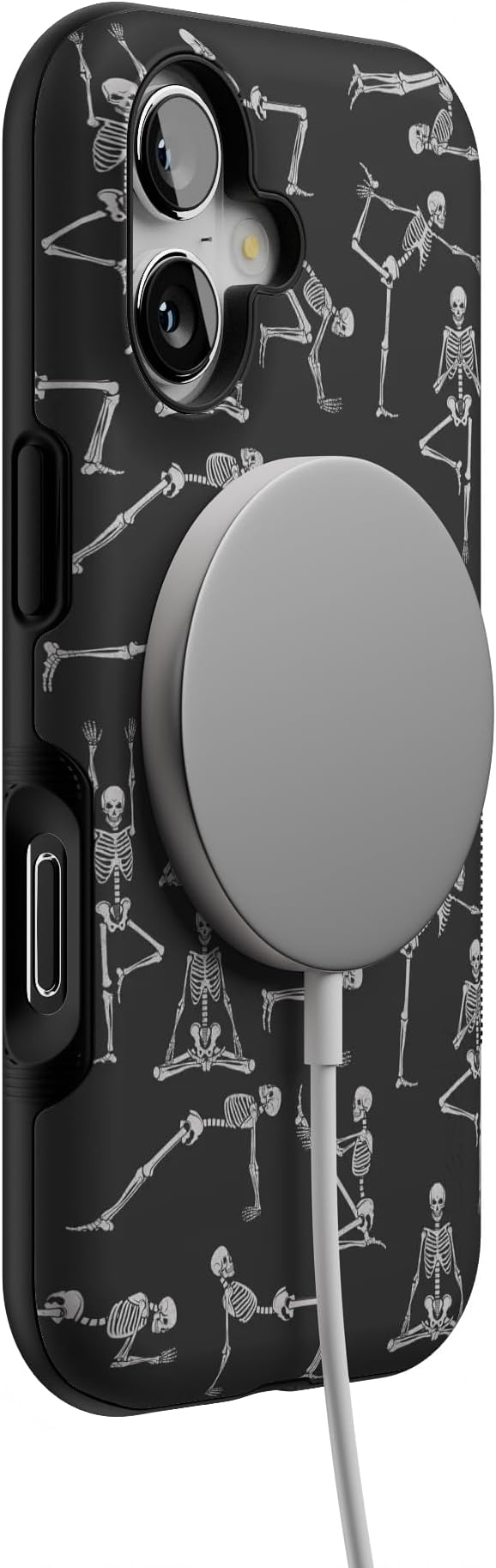 Casely iPhone 17 Case | Corpse Pose | Skeleton Yoga | Bold Protective Design | Compatible with MagSafe