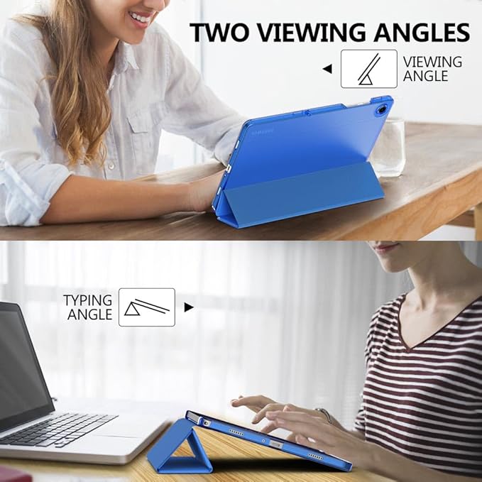 MoKo Case for Galaxy Tab A9+/A9 Plus 11 inch 2023, Slim Stand Protective Smart Cover with Hard PC Translucent Back Shell for Tab A9 Plus Tablet (SM-X210/X216/X218), Auto Wake/Sleep, Cobalt Blue