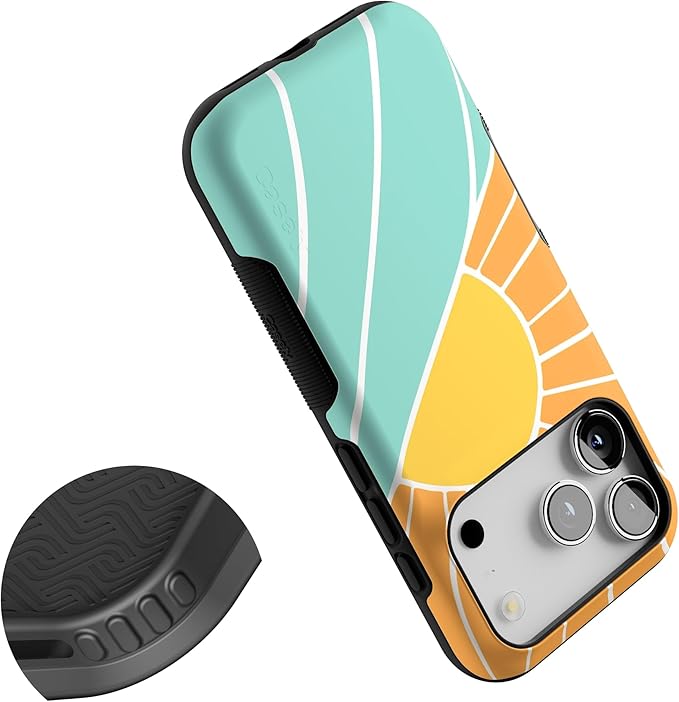 Casely iPhone 17 Pro Case | Waves & Rays | Sunshine | Bold Protective Design | Compatible with MagSafe