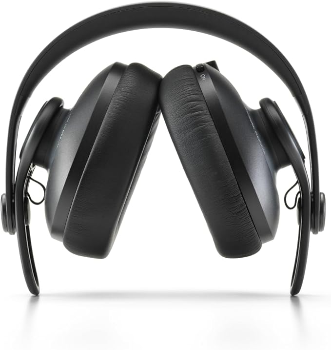 AKG Pro Audio K361BT Bluetooth Wireless or Wired, Over-Ear, Closed-Back, Light Weight, Foldable, Professional Recording Studio Headphones, Studio Monitor Mixing, Podcast, DJ Stereo Headsets, Black
