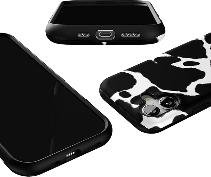 Casely iPhone 17 Case | Current Mood | Cow Print | Bold Protective Design | Compatible with MagSafe