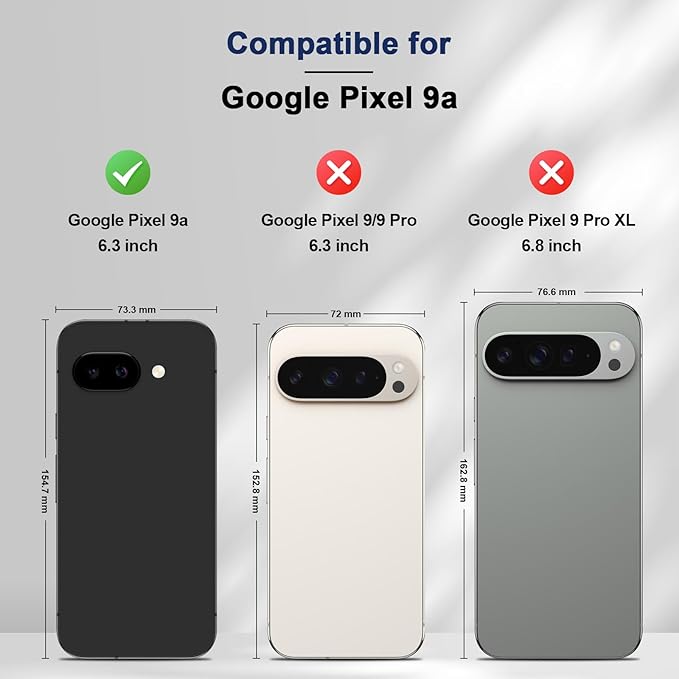 Jasonyu Flip Wallet Case for Google Pixel 9A,Leather Magnetic Folio Cover with Card Holder,Kickstand - TPU Shockproof Durable Protective Phone Case,Blue