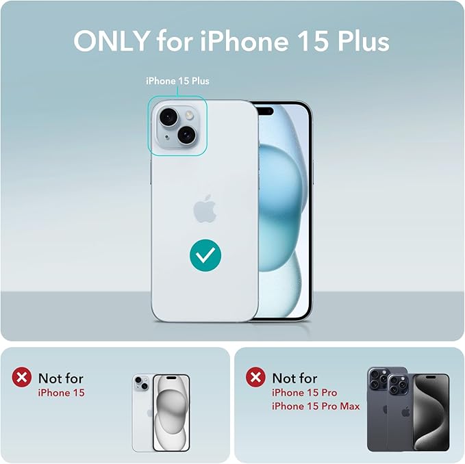 ESR for iPhone 15 Plus Case, MagSafe Silicone Case with Stand, Military-Grade Protection, Built-in Camera Stash Stand, Magnetic Phone Case for iPhone 15 Plus, Cloud Series,Light Tan