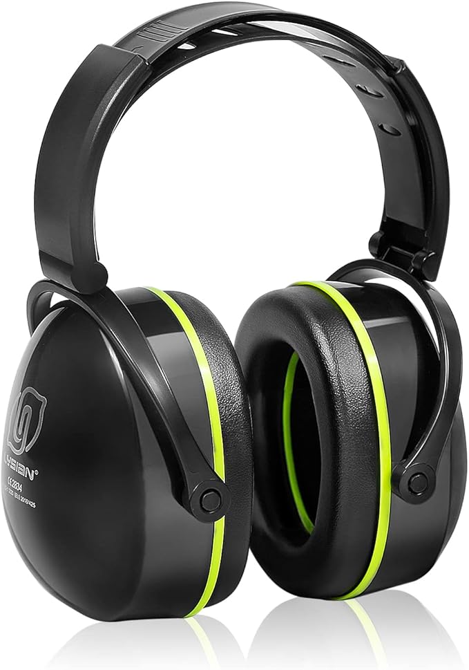 LYSIAN Foldable Noise Reduction Earmuffs, Hearing Protection Safety Ear Muffs for Shooting, Workshop,Loud Security Events