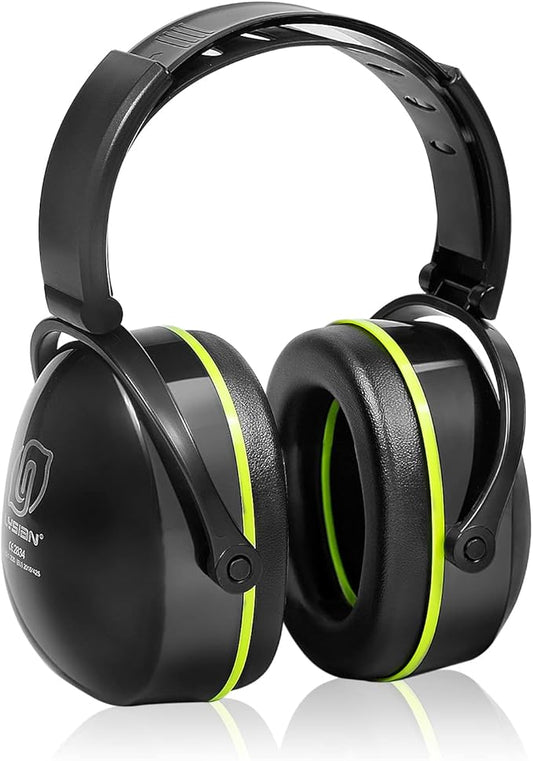 LYSIAN Foldable Noise Reduction Earmuffs, Hearing Protection Safety Ear Muffs for Shooting, Workshop,Loud Security Events