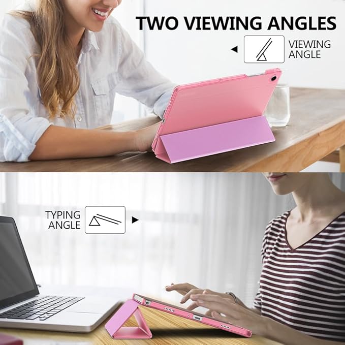 MoKo Case for Galaxy Tab A9+/A9 Plus 11 inch 2023, Slim Stand Protective Smart Cover with Hard PC Translucent Back Shell for Tab A9 Plus Tablet (SM-X210/X216/X218), Auto Wake/Sleep, Conch Shell