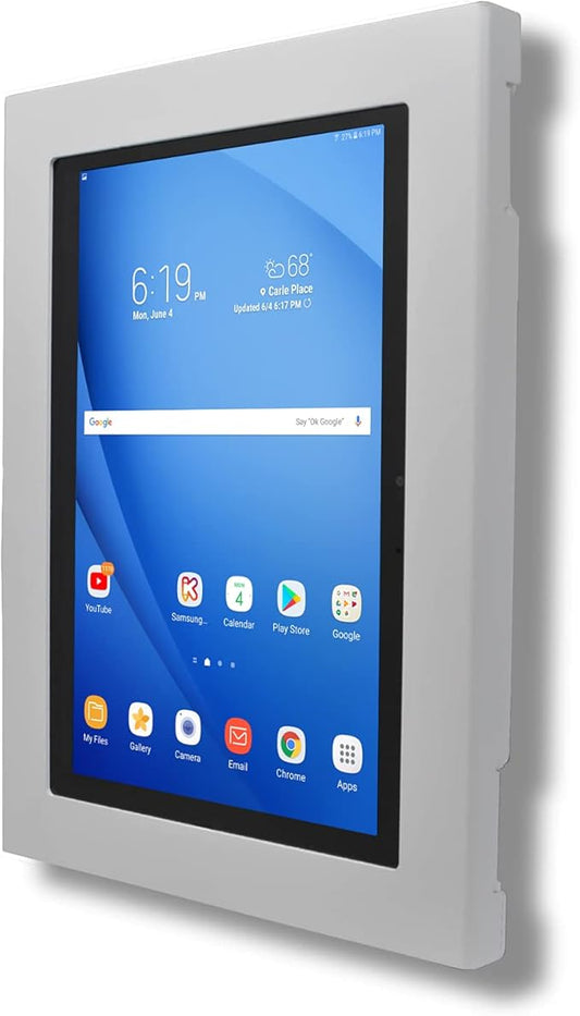 TABcare Locking Anti-Theft Metal Case for Samsung Galaxy TAB 3 4 10.1" Tablet for Kiosk, POS, Store, Show Display, Time Clock (TAB 3/4 10.1, White)