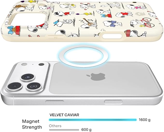 VELVET CAVIAR Case for iPhone 17 Pro Max | Compatible with MagSafe | 10ft Drop Tested | Protective Designer Cases | Snoopy Moods