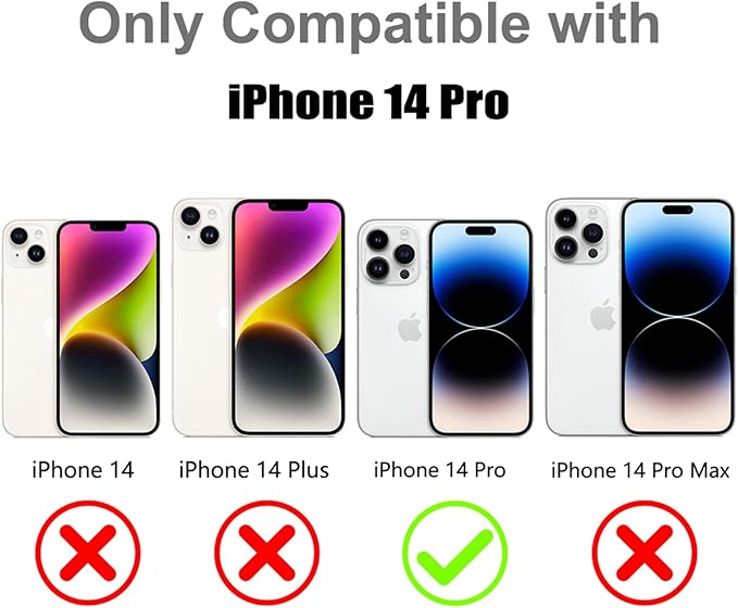 MOWIME Magnetic Case for iPhone 14 Pro [Compatible with Magsafe] [Cute Fashion Fluorescent Design] [1 Screen Protector] Slim Translucent Matte Case for iPhone 14 Pro 6.1" 2022, Purple